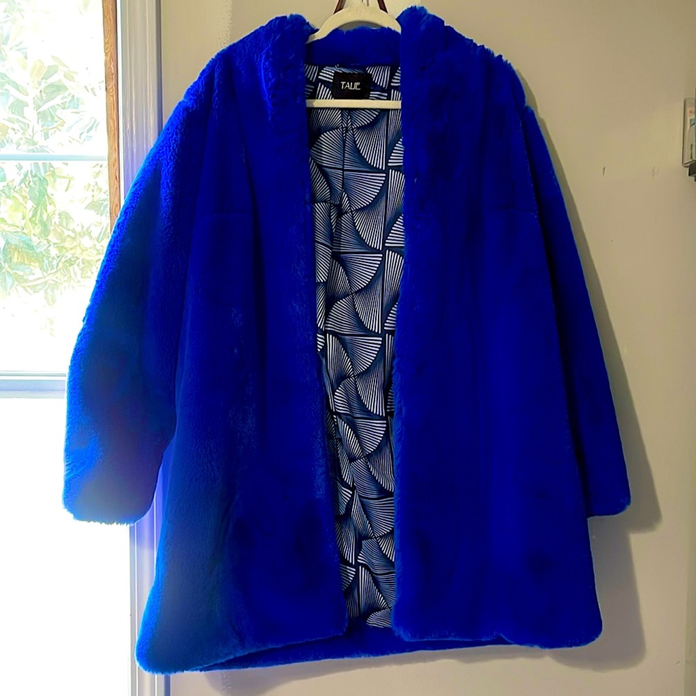Talie Royal Blue Fur Coat